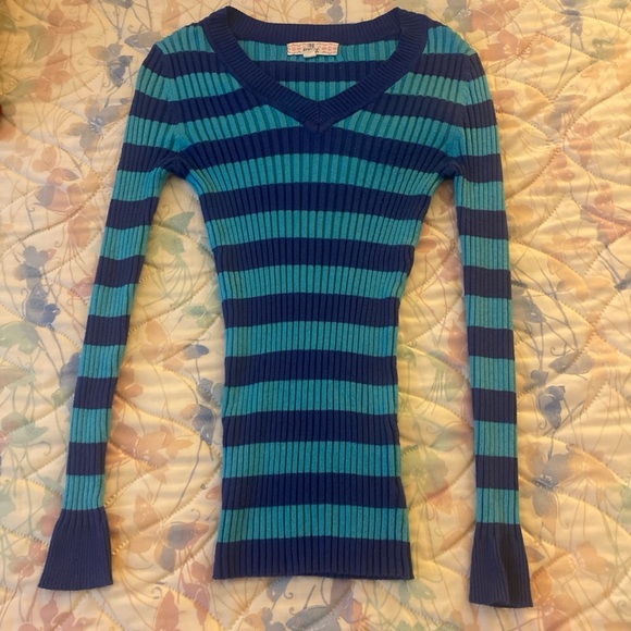 Pink Republic Sweaters - Y2K Striped Long Sleeve Sweater